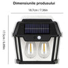 Lampa Solara De Perete Cu 2 Becuri LED, Cu Senzor de Miscare si Lumina, 3 Moduri de Iluminare, Rezistenta la Apa