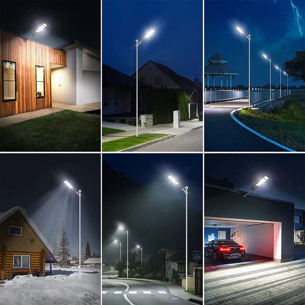 PACHET PROMOTIONAL: Stalp Stradal Cu Incarcare Solara VELORA, Panou Solar Integrat,  Putere Mare 1000W + Stalp De Sustinere CADOU + Acesorii