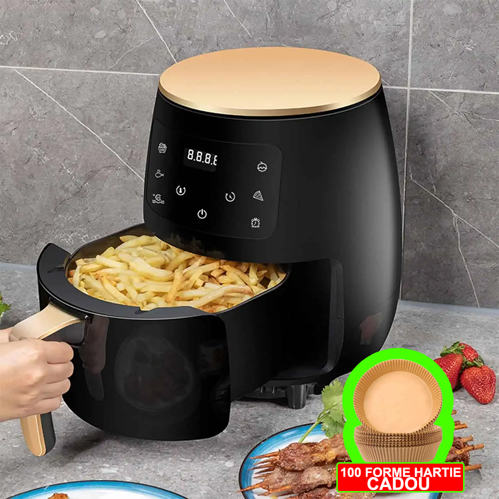 PACHET PROMO: Friteuza Air Fryer Pro 3 + 100 Hartii de Copt Cadou