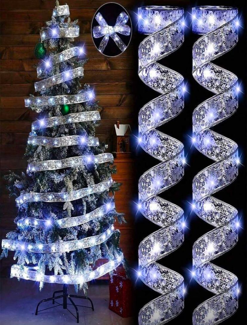 1+1 Gratis: Panglica LED Decorativa – Cu Alimentare Pe Baterii, Lumina Calda Eleganta,10 metri