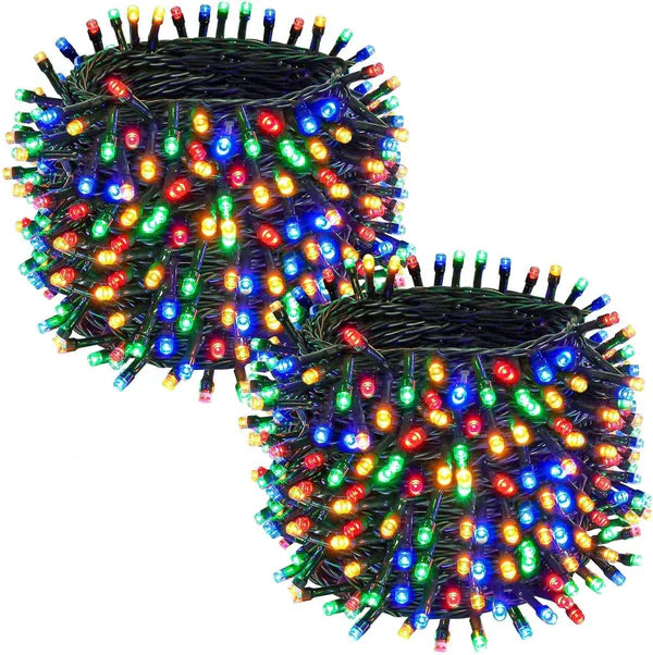 Instalatie De Craciun, Tip Sirag, Pentru Interior, 8 Jocuri de Lumini, Multicolor, 20 m, 1+1 CADOU