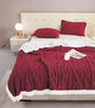 MODEL NOU: Patura Cocolino Groasa Dubla, Super Soft, Tip Tricotaj, cu Blanita, 200 x 230 cm