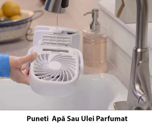 Mini Racitor Portabil Cu Apa Si Gheta Arctic Cool 360° Ideal Pentru Cort, Carucior Bebe