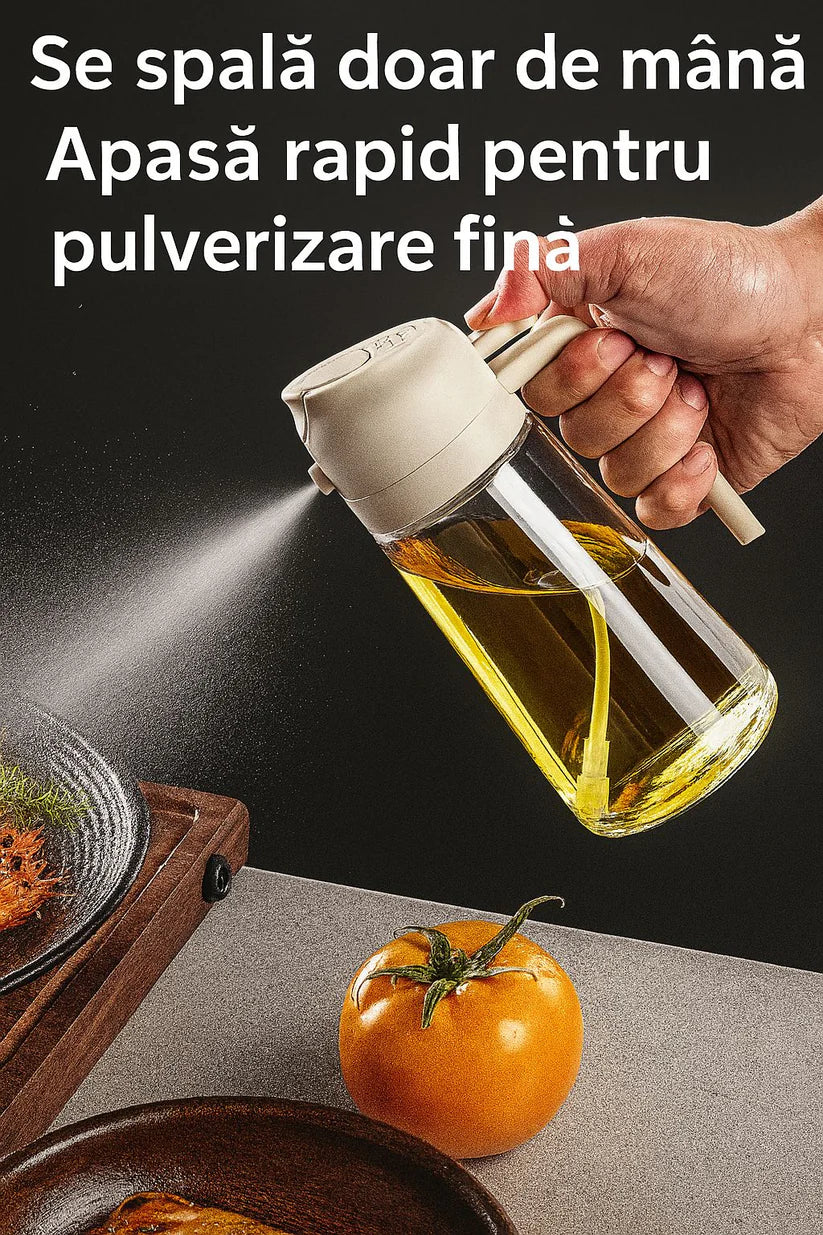 1+1 GRATIS: Recipient Presurizat Pentru Ulei Cu Pulverizare Fina, 300 ml
