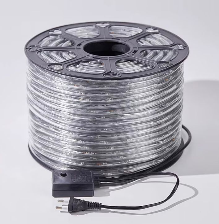 1+1 GRATIS: Instalatie de Craciun Tip Furtun Luminos, Lungime 10 Metri, 8 Moduri de Iluminare, Sectionabila, 220V, Controler Inclus, Lumina Multicolor