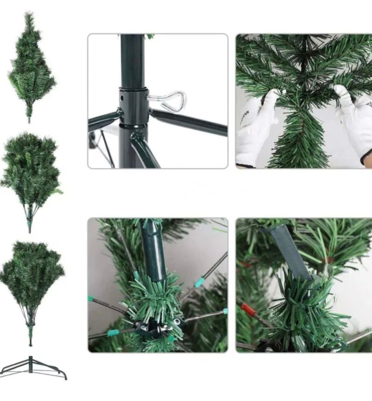 Brad Artifician De Craciun, Cu 45 De Accesorii Pentru Impodobit, 1.8 m Inaltime + Instalatie 10 m CADOU