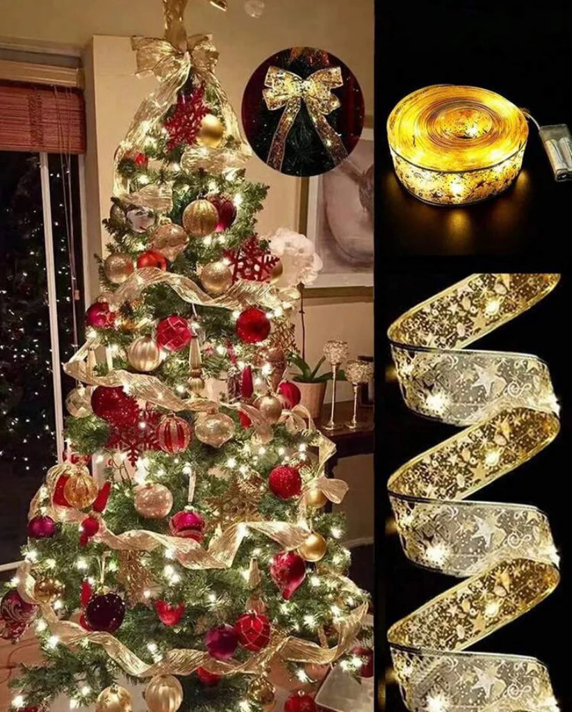 1+1 Gratis: Panglica LED Decorativa – Cu Alimentare Pe Baterii, Lumina Calda Eleganta,10 metri