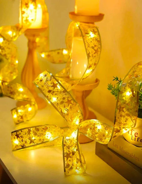 1+1 Gratis: Panglica LED Decorativa – Cu Alimentare Pe Baterii, Lumina Calda Eleganta,10 metri