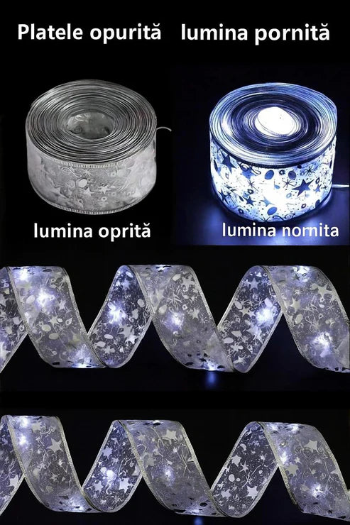 1+1 Gratis: Panglica LED Decorativa – Cu Alimentare Pe Baterii, Lumina Calda Eleganta,10 metri