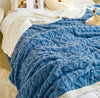 MODEL NOU: Patura Cocolino Groasa Dubla, Super Soft, Tip Tricotaj, cu Blanita, 200 x 230 cm