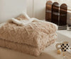 MODEL NOU: Patura Cocolino Groasa Dubla, Super Soft, Tip Tricotaj, cu Blanita, 200 x 230 cm