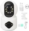 Camera De Supraveghere, Full HD, Conexiune WIFI, 2 Lentile, Senzor de Miscare, Cu Difuzor si Microfon, Rotire 360°