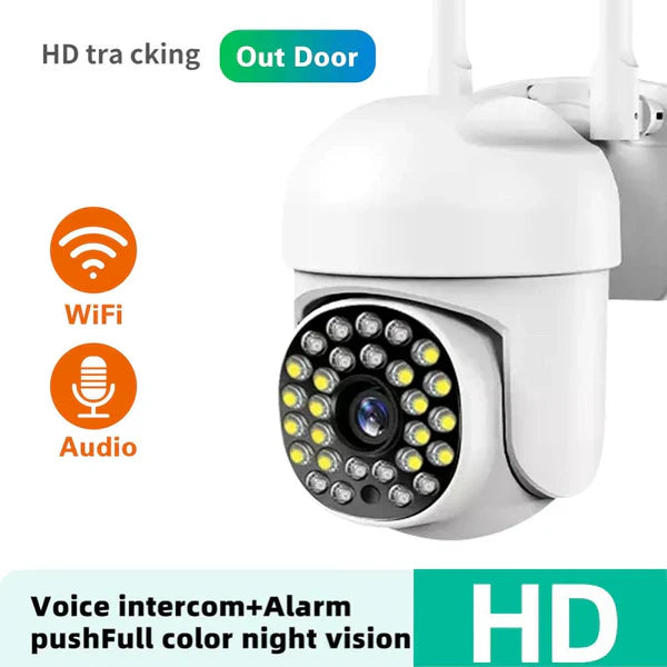 Camera De Supraveghere Jortan JT8161QJ, Cu Senzor de Miscare, Conexiune Wifi, Vizualizare Live Pe Telefon + Card 64 GB CADOU
