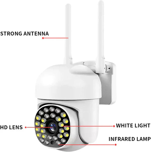 Camera De Supraveghere Jortan JT8161QJ, Cu Senzor de Miscare, Conexiune Wifi, Vizualizare Live Pe Telefon + Card 64 GB CADOU