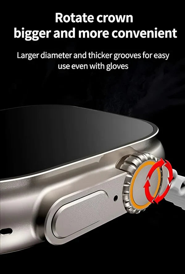 Ceas Smartwatch S9 Ultra, Deluxe Edition, Incarcare Wireless, Notificare Apel, Ritm Cardiac, Monitorizare Somn + 1 Bratara Silicon CADOU