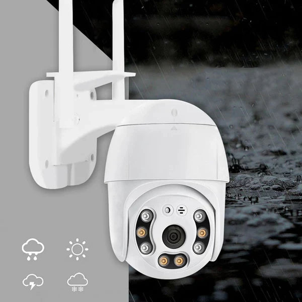 Set Promo: 2 Camere De Supraveghere Wifi Smart, Full HD, Senzor de Miscare, IP66, Aplicatie Telefon + 2 Carduri 64 GB