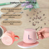 Cana Inteligenta de Cafea din Ceramica, cu Capac si Lingurita, 55 Grade, Controlul Temperaturii