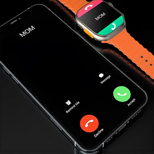 SmartWatch T800 Ultra cu Incarcator Wireless, Notificari Apel si Retele Sociale + Monitorizare Sanatate