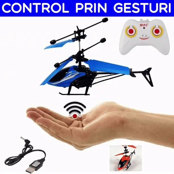 Elicopter Cu Control Din Gesturi HandDrone® cu Lumini LED