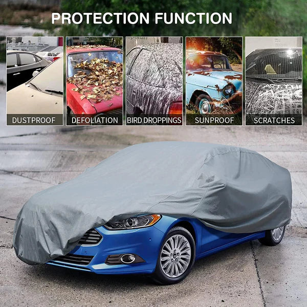 Prelata Universala Pentru Autoturisme, Acopera Complet Masina, Usor de Depozitat, Gri +CADOU SURPRIZA