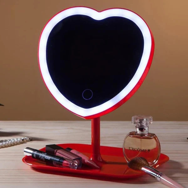 Oglinda De Machiaj, Cu Lumina LED, Incarcare USB, Lumina Reglabila, Tavita De Depozitare Inclusa