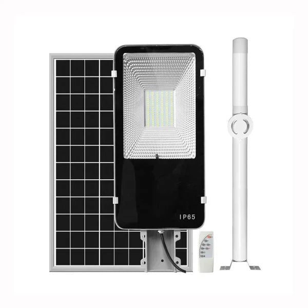 Lampa Solara Jortan, Cu Stalp Pentru Montare, Control Din Telecomanda, Lumina Puternica, 100W