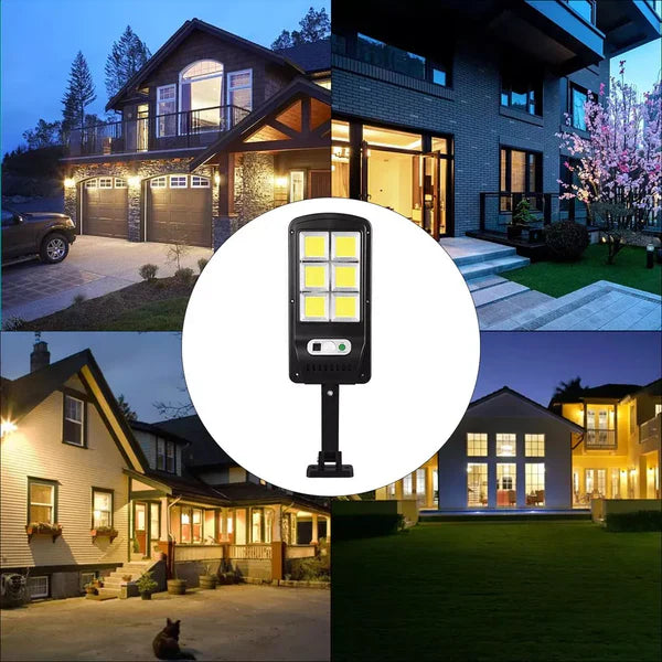 Set De 3 Lampi Solare, Cu Senzor De Miscare SI Telecomanda, 300W + CADOU Dus Solar 20 Litri