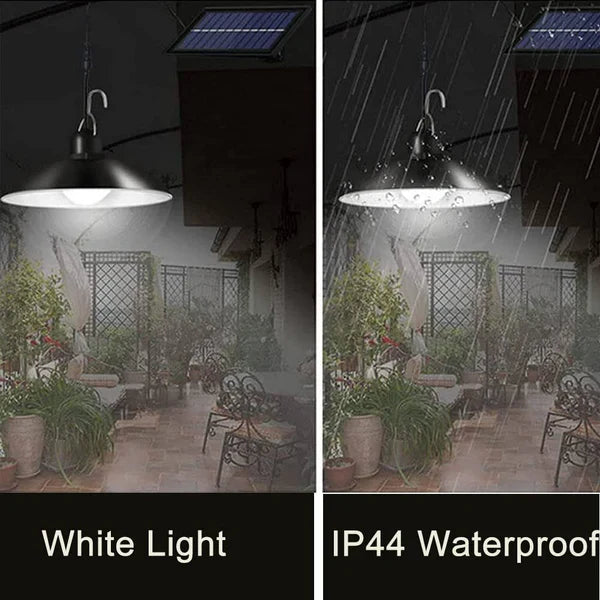 Lampa Suspendata Cu Incarcare Solara, Reglare Intensitate Lumina, Control Prin Telecomanda, Lumina Alb Rece