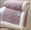 MODEL NOU: Patura Cocolino Groasa Dubla, Super Soft, Tip Tricotaj, cu Blanita, 200 x 230 cm