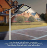 Lampa Solara Jortan, Cu Stalp Pentru Montare, Control Din Telecomanda, Lumina Puternica, 200W