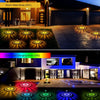 Set 2 Lampi Solare Stralucitoare, Cu Reflexii Puternice, Pentru Exterior, Rezistente La Apa, Alb Cald si Multicolor