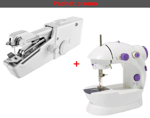 Pachet 1+1: Masina De Cusut Electrica, Viteza Reglabila, Pedala Inclusa + Mini Masina De Cusut CADOU