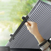 1+1 GRATIS: Parasolar Auto Tip Acordeon, Universal, Retractabil, Cu Fixare Prin Ventuze, 65 cm