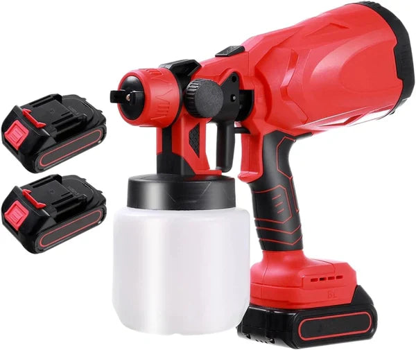 Pistol Profesional De Vopsit Si Zugravit, Electric, Cu Rezervor De Vopsea, 900 ml si 2 Acumulatori, 21V, Portabil