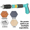 Pistol Manual Pentru Fixarea Cuielor Pe Perete  Lungime 30 cm, Calibru 7.3 cm, Pneumatic + Accesorii + Ochelari De Protectie + Cutie Transport + Set 300 Cuie CADOU