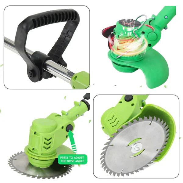 Motocoasa Portabila Cu 2 BATERII, Putere 800W, Cu Brat Extensibil, Pentru Gazon, 8 Accesorii