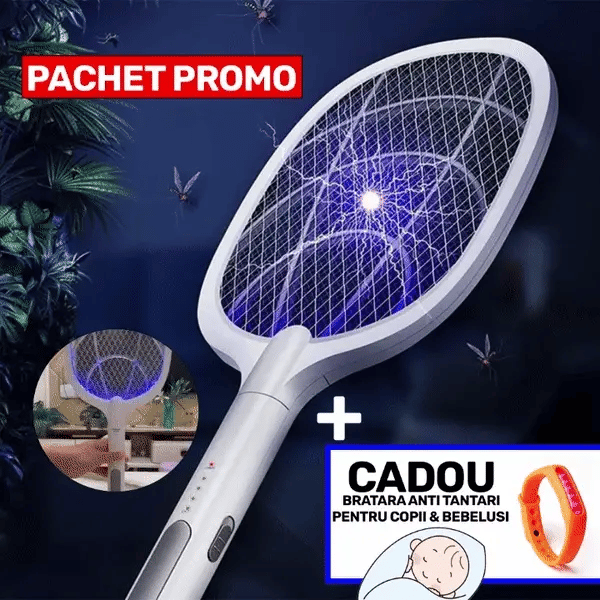 Paleta electrica anti-tantari + CADOU bratara anti-tantari pentru copii & bebelusi