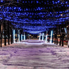 1+1 GRATIS Instalatie De Craciun, Cu Incarcare Solara, 1200 LED-uri Mari, Albastru, 120 m Lungime