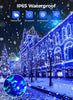 1+1 GRATIS Instalatie De Craciun, Cu Incarcare Solara, 700 LED-uri Mari, Albastru, 70 m Lungime