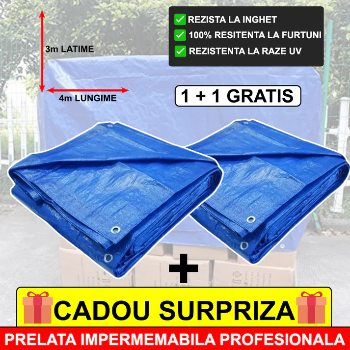 1+1 GRATIS: Prelata Super Rezistenta Pentru Ploaie si Acoperit Suprafe ...