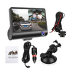 Camera auto TRIPLA Full HD cu monitor de 4 INCH pentru bord si unghi larg de filmare de 170 grade + Card 64GB