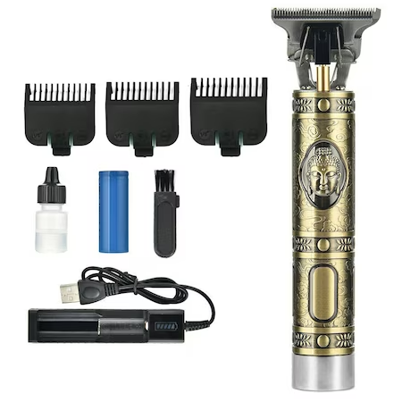 OFERTA 1+1 GRATIS: Masina PROfesionala Viking X de tuns sau contur cu 2 ore autonomie si 4 capete CADOU