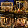 1+1 GRATIS:Instalatie De Craciun, Tip Rola, Cu 500 LED-uri Mari, Interior sau Exterior, Rezistenta La Vreme Rea, 50 m, Alb Cald