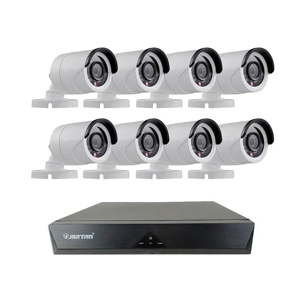 Sistem Supraveghere 8 Camere HD, Senzor Miscare, Conexiune PC/Telefon, Interior/Exterior + Hard Disk 500 GB CADOU