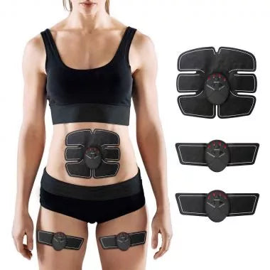 PACHET PROMO: Aparat Fitness Cu Electrostimulare Pentru Abdomen Si Brate 1+1 CADOU