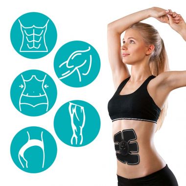 PACHET PROMO: Aparat Fitness Cu Electrostimulare Pentru Abdomen Si Brate 1+1 CADOU