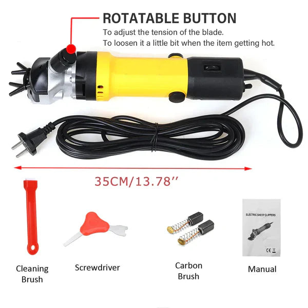 Masina Electrica Profesionala De Tuns Oi, Putere 1000W, 6 Trepte De Viteza + Geanta De Depozitare De Plastic Inclusa + EXTRA lama cadou