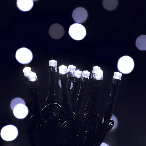 1+1 GRATIS: Instalatie De Craciun, Tip Rola, Cu 1000 LED-uri Mari, Interior sau Exterior, Rezistenta La Vreme Rea, 100 m,Alb Rece